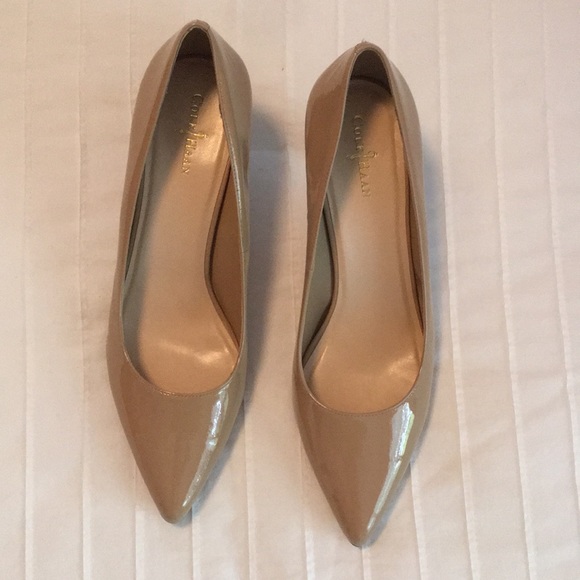 Cole Haan Shoes - Cole Haan nude Valeria pump, sandstone patent